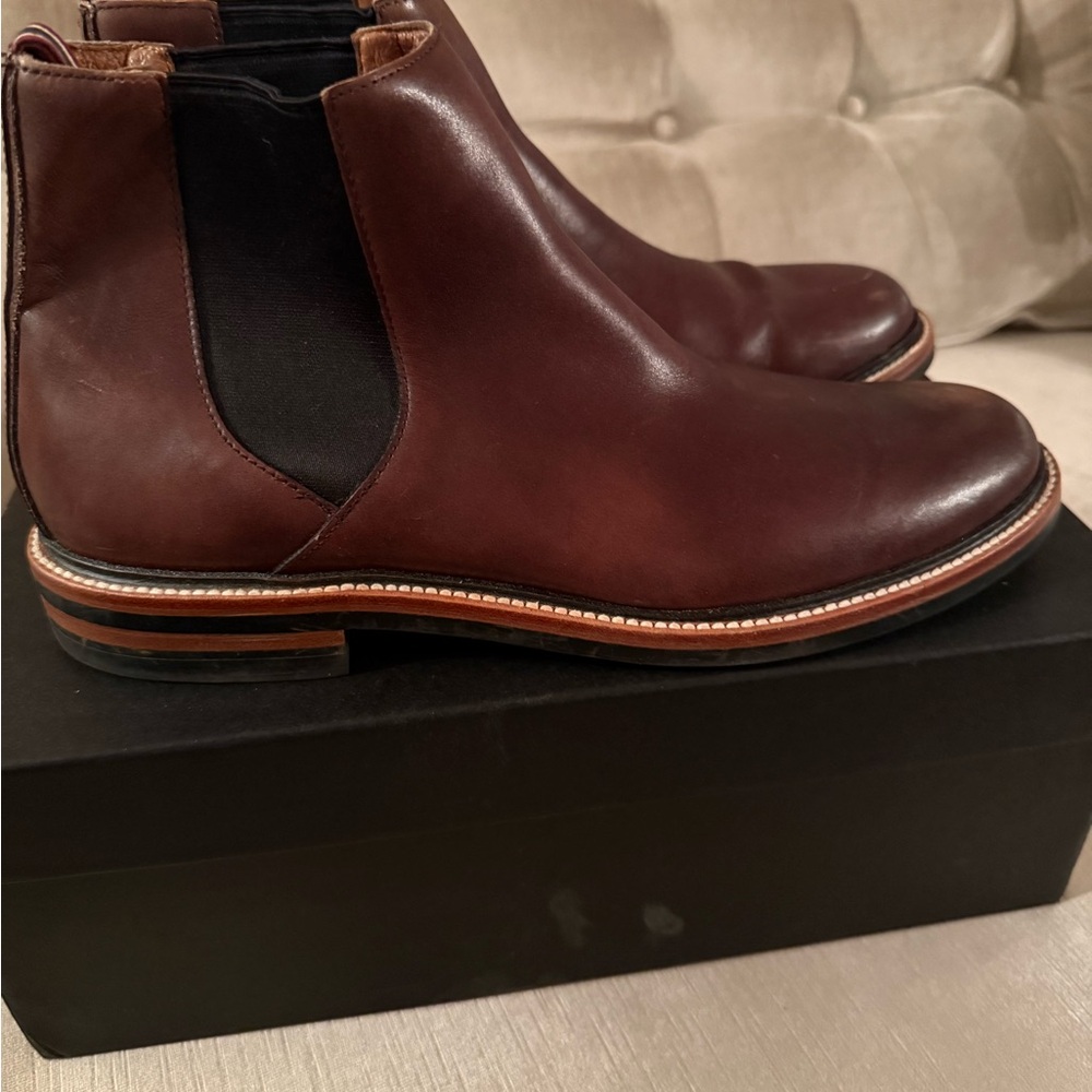 J. Crew Men's Brown Leather Chelsea Boots